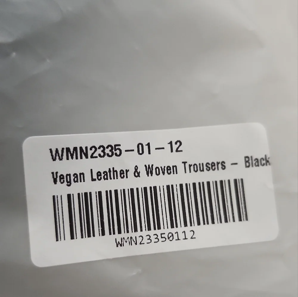 GORGEOUS Vegan Leather &Woven Trousers - Picture 8 of 16